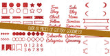 Glitter Web Graphics Kit - In Ruby - Blog Icons, Clipart & Banners