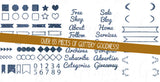 Glitter Web Graphics Kit - In Azure - Blog Icons, Clipart & Banners