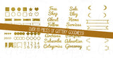 Glitter Web Graphics Kit - In Gold - Blog Icons, Clipart & Banners