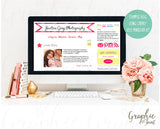 Watercolor Web Graphics Kit - Peach Passion - Blog Icons, Clipart & Banners