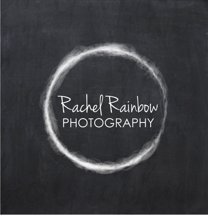 Smoky Rainbow Circle Logo / Photography Logo + Watermarks B&W + Photoshop Brush + Biz and Thank You Card Designs