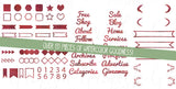 Watercolor Web Graphics Kit - Rusty Red - Blog Icons, Clipart & Banners